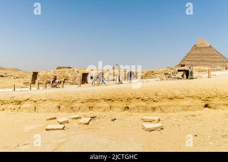 Pyramiden Von Gizeh, Ägypten Stockfoto