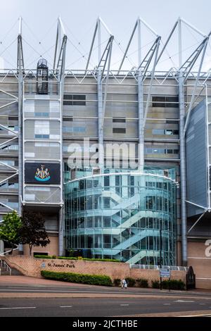 St. James' Park Newcastle, Heimstadion der Fußballmannschaft von Newcastle United. Stockfoto