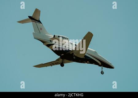 Beechcraft Premier Final Approach Flughafen Bournemouth Stockfoto