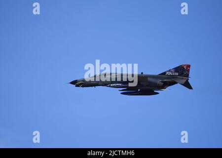 Der McDonnell Douglas Turkish Air Force F-4E Phantom Terminator 2020 auf der Teknofest 2021 Stockfoto