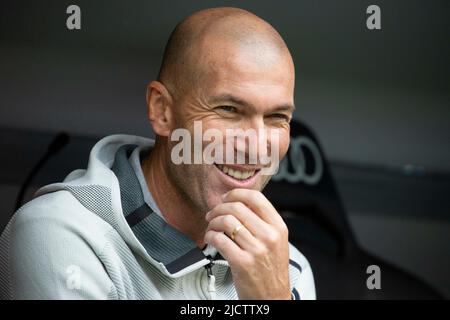 Zinedine ZIDANE wird am 23. Juni 2022 50, Trainer Zinedine ZIDANE (REAL). Fußball, Real Madrid (REAL) - Fenerbahce Istanbul (FBI) 5: 3, Audi Cup 2019, Spiel um 3. Platz, am 31. Juli 2019 in München/ALLIANZARENA/Deutschland. Äh Stockfoto