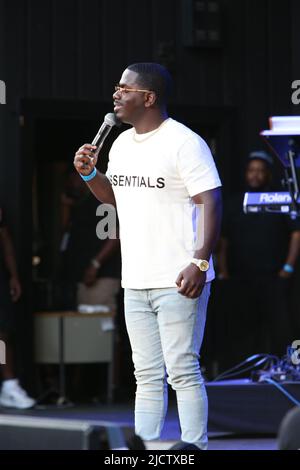 Der Komiker Skeet Carter spielt Live-Comedy bei der Dell East Music Center Summer Concert Series in Philadelphia. Mit: Komiker Skeet Carter wo: Philadelphia, Pennsylvania, USA Wann: 05 Aug 2021 Credit: W.Wade/WENN Stockfoto