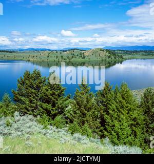 kleinschmidt See im blackfoot Flusstal bei ovando, montana Stockfoto