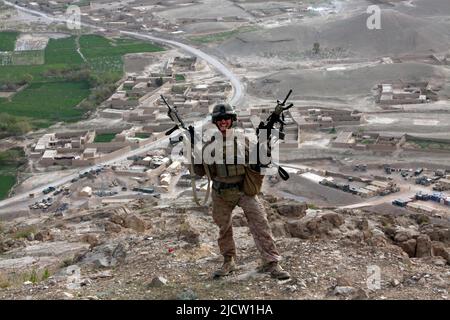 US Marine in der Provinz Helmond in Afghanistan eingesetzt. Stockfoto