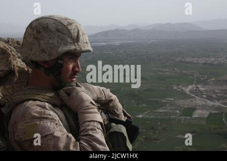 US Marine in der Provinz Helmond in Afghanistan eingesetzt. Stockfoto