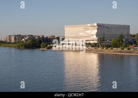 Budapest. 15.. Juni 2022. Das am 15. Juni 2022 aufgenommene Foto zeigt die Duna Arena, den Hauptort der FINA-Weltmeisterschaft 19., in Budapest, Ungarn. Quelle: Attila Volgyi/Xinhua/Alamy Live News Stockfoto