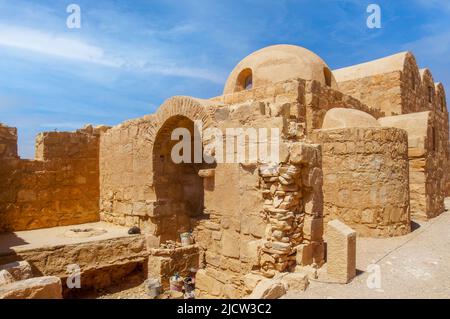 Qusayr 'Amra ist das bekannteste der Wüstenschlösser in der östlichen Wüste des Jordans Stockfoto