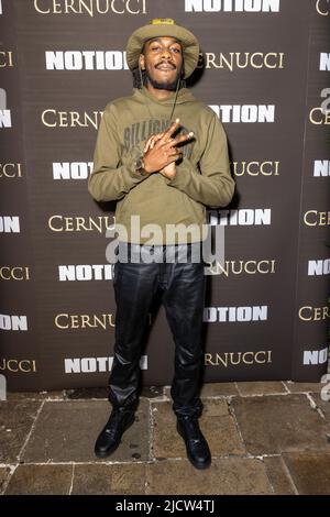 London, Großbritannien. 15.. Juni 2022. Rapper, Knucks, „Ashley Nwachukwu“ nehmen an der Vorstellung 91 Issue Launch Party bei Amazing Grace in London Teil. Kredit: SOPA Images Limited/Alamy Live Nachrichten Stockfoto