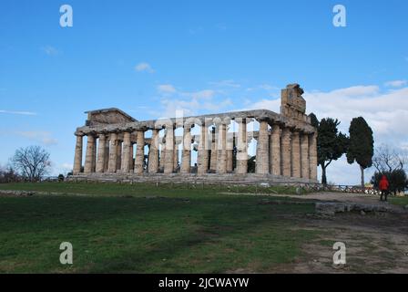 Paestum Archäologischer Park - Italien Stockfoto