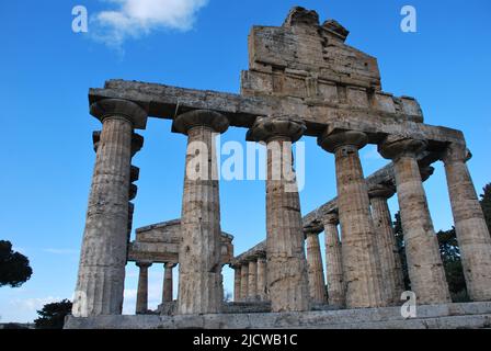 Paestum Archäologischer Park - Italien Stockfoto