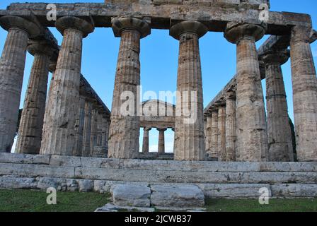 Paestum Archäologischer Park - Italien Stockfoto