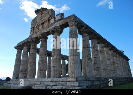 Paestum Archäologischer Park - Italien Stockfoto