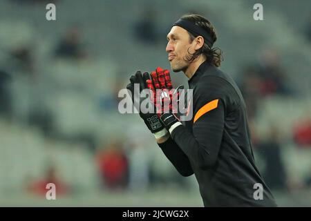 15.. Juni 2022; Arena da Baixada, Curitiba, Paraná, Brazill; Brasilianischer A-League Football Athletico gegen Korinther; Cássio der Korinther Stockfoto