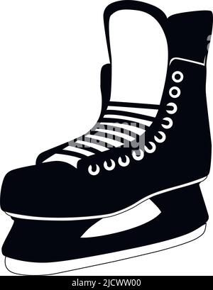 Schlittschuhe auf weißem Hintergrund isoliert. Die Silhouette der Schlittschuhe. Stock Vektor