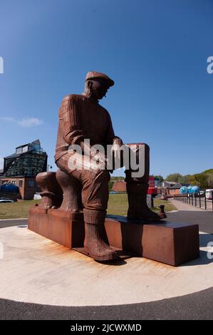 Fiddler's Green - Fischerstatue - Nordschilde Stockfoto