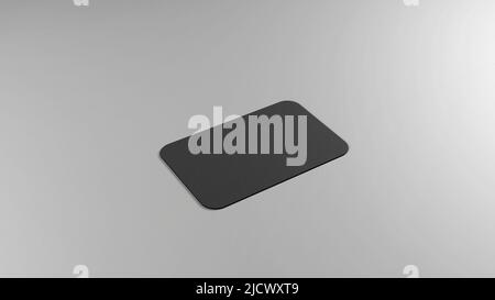 3D Abbildung eines schwarzen Visitenkartenmockup Stockfoto