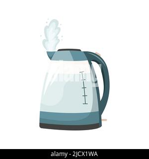 Vektor-Illustration einer modernen kochenden Teekannen. Stock Vektor