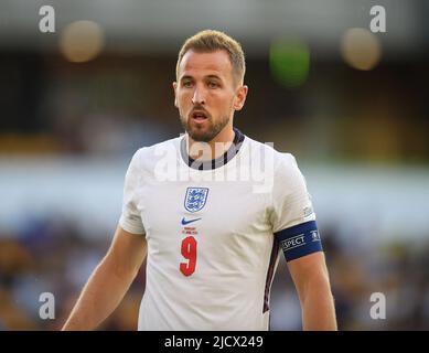 14 Jun 2022 - England gegen Ungarn - UEFA Nations League - Gruppe 3 - Molineux Stadium Englands Harry Kane während des Spiels der UEFA Nations League gegen Ungarn. Bildnachweis : © Mark Pain / Alamy Live News Stockfoto