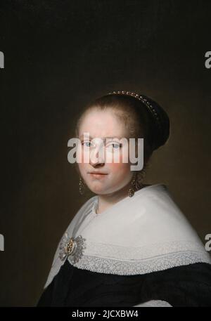 Porträt von Maria van Strijp von Johannes Cornelisz Verspronck (c. 1600-1662). Öl auf Platte, 1652. Rijksmuseum. Amsterdam. Niederlande. Stockfoto