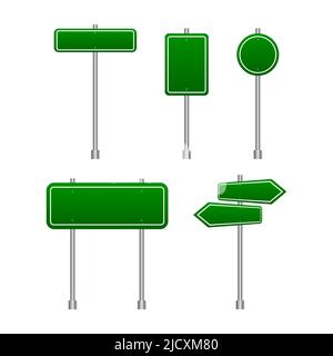 Eingestellt von Verkehrszeichen auf transparentem Hintergrund isoliert. Vector Illustration Stock Vektor