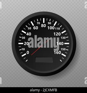 Tachometer. Kilometer pro Stunde. Vektorgrafik Stock Vektor