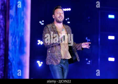 15. Juni 2022, Turin, Turin, Italien: Turin Italien 15 2022. Juni der italienische Singer-Songwriter Cesare Cremonini tritt mit seiner Stadi 2022-Tournee in Turin auf (Foto: © Bruno Brizzi/Pacific Press via ZUMA Press Wire) Stockfoto