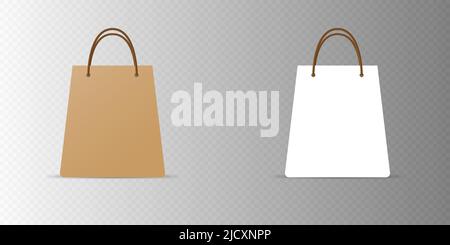 Öko Stoffbeutel blank oder Baumwollgarn Stoffbeutel Stock Vektor