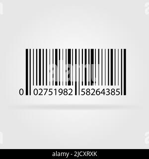 Bild eines Barcodes auf weißem Hintergrund isoliert Stock Vektor