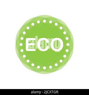 Eco-Vektor-Symbol. Ökologie flaches Vektorzeichen. Stock Vektor