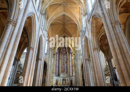 Collégiale Saint-Gengoult; Toul; Region Lothringen; Departement Meurthe-et-Moselle; Frankreich.; extravagantes Renaissance-Übergangskloster Stockfoto