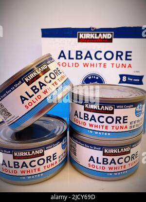 Kirkland Brand Albacore Tuna, USA 2022 Stockfoto