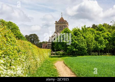 St. Giles’ Church in Shipbourne bei Tonbridge, Kent, England Stockfoto