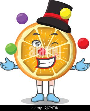 Eine wunderschöne intelligente niedliche Cartoon Magier orange Stil Design für T-Shirt, Aufkleber, Logo-Element Stock Vektor