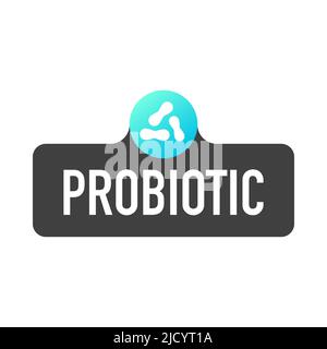 Symbol für Probiotika. Mit Logo für Probiotika. Vektorgrafik. Stock Vektor