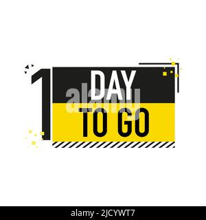 2 Days to go Poster im flachen Stil. Vektorgrafiken für Zeitmanagement. Stock Vektor