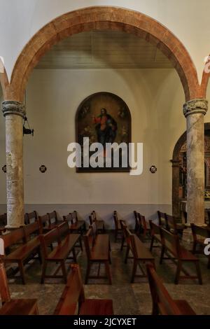 Das Gemälde des göttlichen Erlösers in der Hauptkirche von Igreja Matriz de Alvor. Portimao-Portugal-334 Stockfoto