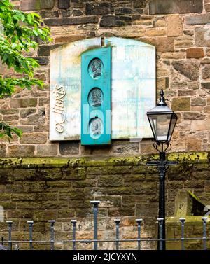 Ex Fibris, Writers Museum, Lady Stairs Close, Edinburgh, Schottland, VEREINIGTES KÖNIGREICH Stockfoto