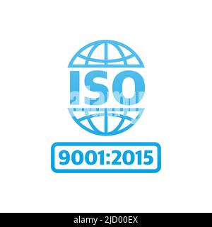 ISO-Symbol, tolles Design für jeden Zweck. Produktzertifizierung. Vektorgrafik. Stock Vektor