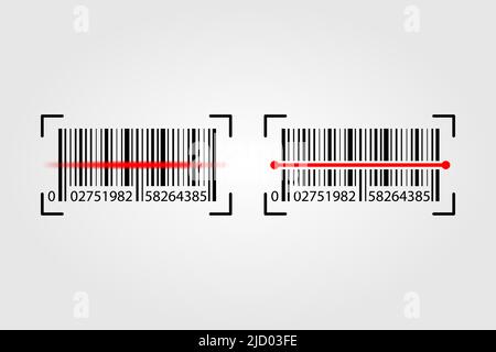 QR-Scanner, tolles Design für jeden Zweck. Vektorgrafik für Unternehmen. Barcode-Symbol. Internet-Technologie. vektor. Symbol, Zeichen. Stock Vektor