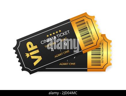 VIP Club Karten, Members Only Goldband, Design, Vektorgrafik. Stock Vektor