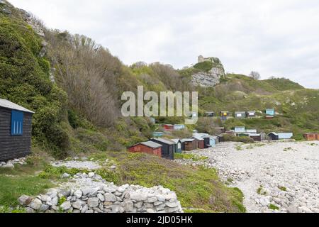 Landschaftsfoto von Church Ope Cove in Portland in Dorset Stockfoto