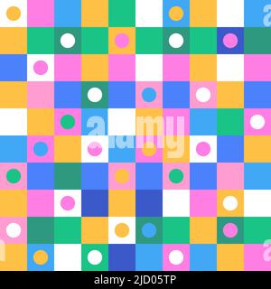 Minimalistisches, geometrisches Kunstwerk-Poster voller Farben mit einfachen Formen und Figuren. Abstraktes Vektor-Muster-Design für Web-Banner, Branding, Tapete Stock Vektor