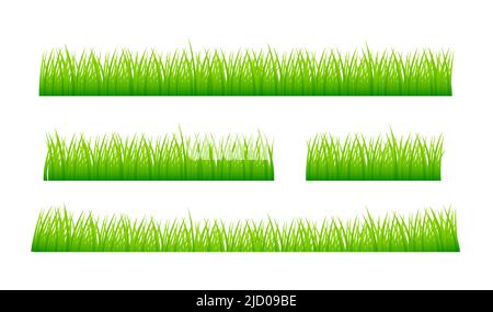 Aquarell grüne Illustration. 3D Vektorhintergrund. Isoliertes Vektorsymbol. 3D Gras für Banner-Design. Stock Vektor