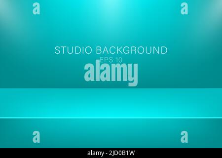 Moderner Studiohintergrund, tolles Design für jeden Zweck. Vektor grün abstrakter Hintergrund. 3D Vektorgrafik. Stock Vektor