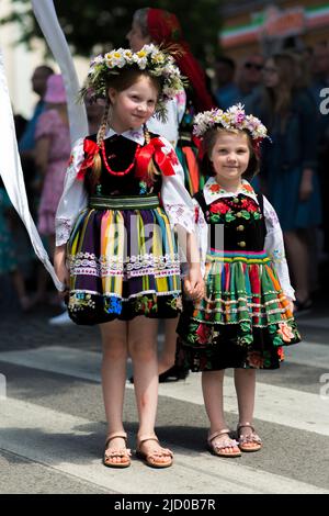 Corpus Cristi in Łowicz (Polen) Stockfoto