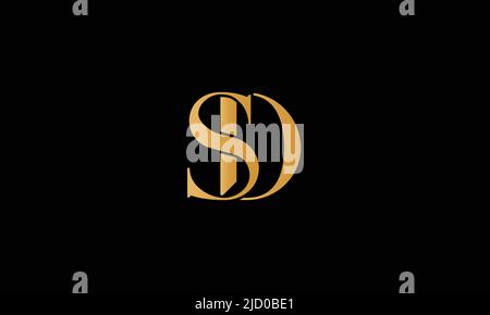 SD,DS Logo-Monogramm mit abstrakten Buchstaben Stock Vektor