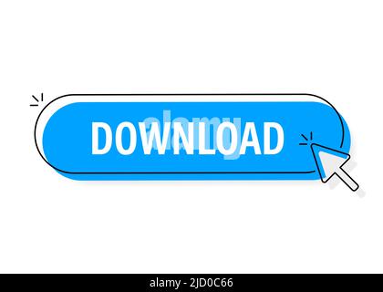 Blauer Download-Stempel isoliert auf weißem Hintergrund. Datei herunterladen. Stock Vektor