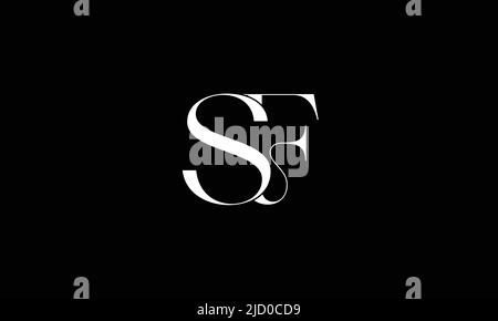 SF, FS Abstract Letters Logo Monogramm Stock Vektor
