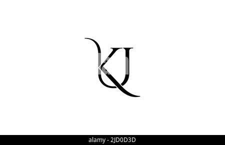 KU, UK Abstract Letters Logo Monogram Stock Vektor