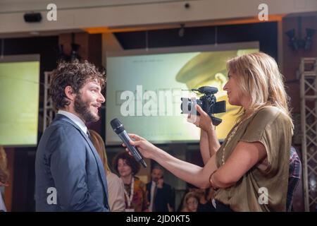 Rom, Italien. 16.. Juni 2022. Der italienische Schauspieler Alessandro Sperduti nimmt an der Premiere des Films 'Dante' in Rom Teil (Foto: Matteo Nardone/Pacific Press/Sipa USA) Quelle: SIPA USA/Alamy Live News Stockfoto